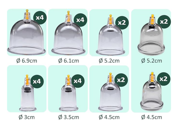 Coppette per coppettazione estetica e sportiva