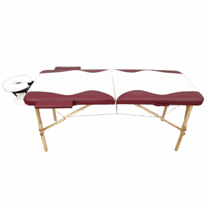 LETTINO DA MASSAGGIO ROSSO E BIANCO IN 2 ZONE LEGGERO