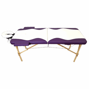 LETTINO DA MASSAGGIO VIOLA E BIANCO IN 2 ZONE LEGGERO